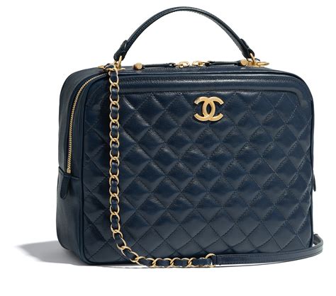 chanel vanity bag blue|Chanel vanity case original.